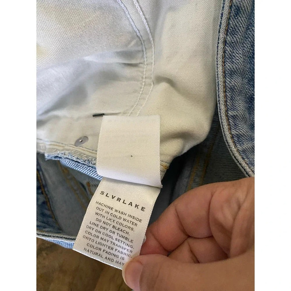 SLVRLAKE Lou Lou Strainght Leg Jeans Love Burns Size 30 - Picture 11 of 11